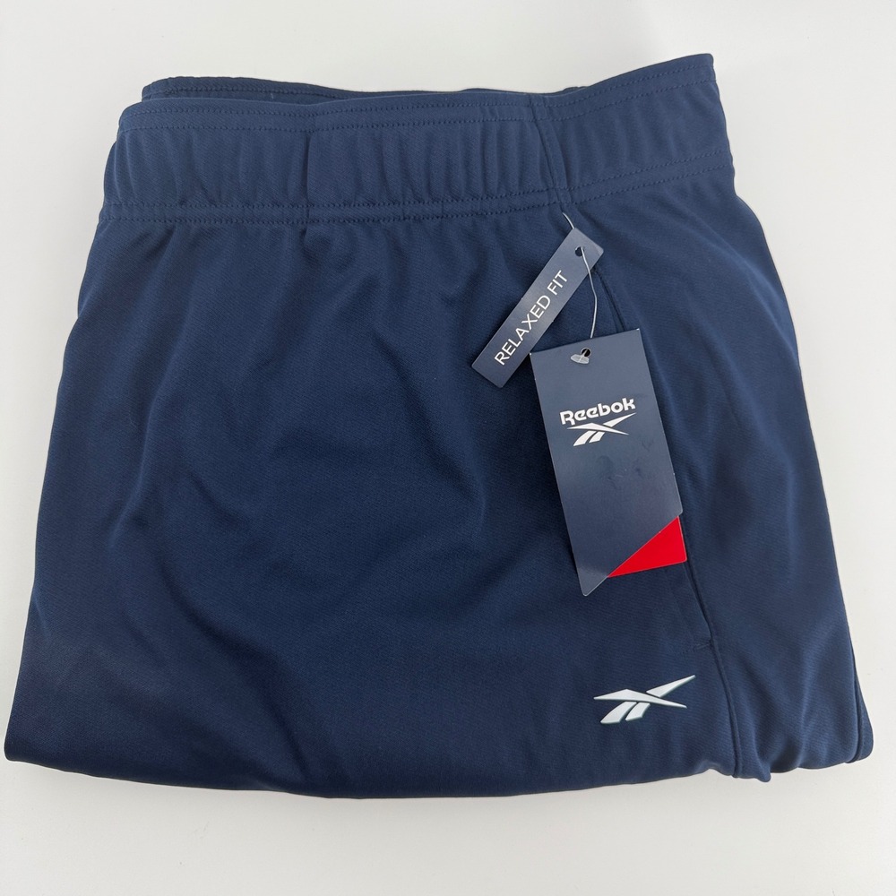 Reebok Mens Speedwick Relaxed Fit Athletic Pants Navy Blue 2XL DXLC1165 NEW